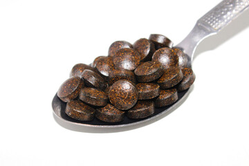 Corona medicine on white background