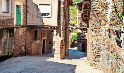 Fototapeta na wymiar Village of Robledillo de Gata in Spain