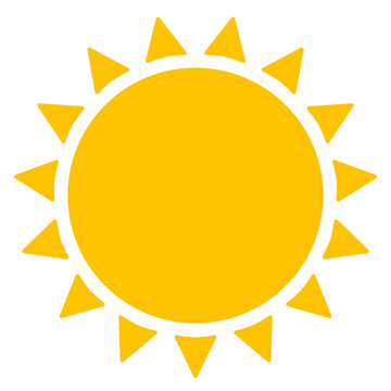 gz880 GrafikZeichnung - heat / sun icon. - brightness yellow sun. - simple template / logo - square xxl g9857