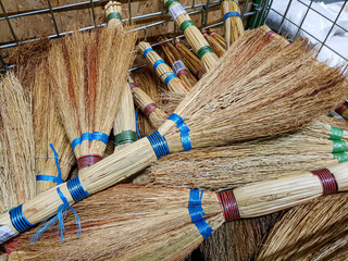 broom with natural raw materials, sale of brooms for cleaning