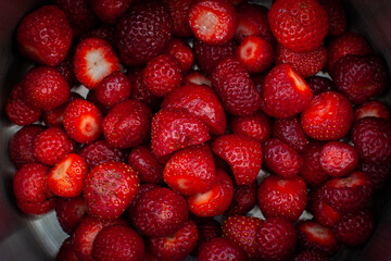 Fresh strawberry ready to cook