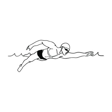 Swimmer Drawing Images – Browse 23,290 Stock Photos, Vectors, and Video
