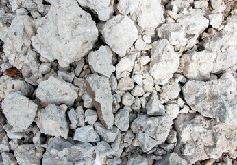 Gray stones background or texture. Cobblestone. Close up macro.
