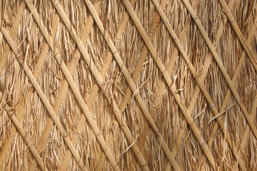 Traditional thatch wall roof background, Hay or dry grass background, Thatched roof, Grass hay, dry straw, Roof background texture