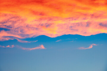 Twilight sky and cloud at sunset background image