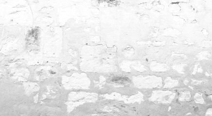 White texture of an old wall made of hewn stones - old vintage texture design - large image in high resolution	