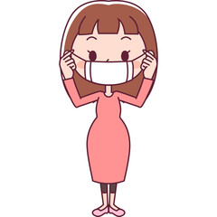 マスクをする妊婦