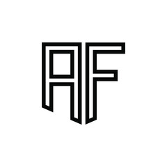 AF letter symbol alphabet logo