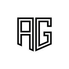 AG letter symbol alphabet logo