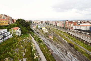 old train tracks on the way to the city