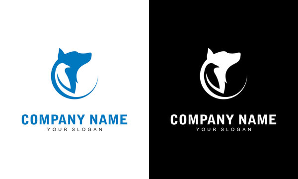Ilustration vector graphic of Bird and wolf Logo Concept Premium. Logo Templates