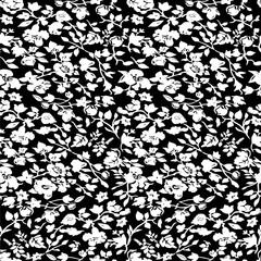 abstract simple floral pattern. Vector wallpaper.