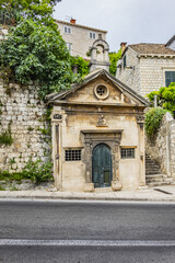 Fototapeta na wymiar Old small stone church in Dubrovnik, Croatia.