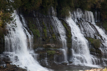 Fototapeta na wymiar Waterfall outdoors in nature