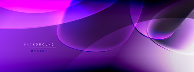 Vector abstract background - liquid bubble shapes on fluid gradient with shadows and light effects. Shiny design template for text