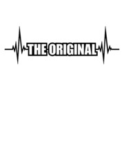 Obraz premium Puls The Original EKG text schreibschrift style 