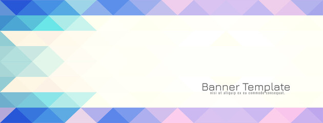 Abstract geometric mosaic design banner