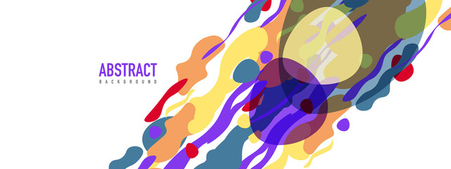 Trendy liquid style shapes abstract design, dynamic vector background for placards, brochures, posters, web landing pages, covers or banners