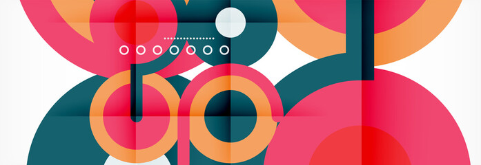 Obraz premium Circles and lines abstract background for covers, banners, flyers and posters and other templates