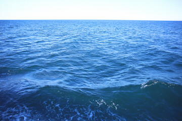 Tropical blue ocean with clear sky near Crimea