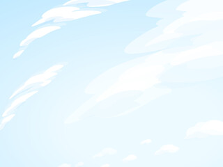 シンプルでかわいい空の背景イラスト 16 9 Background Wall Mural Backgrou ふわぷか