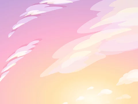オレンジから紫の綺麗なグラデーションの夕焼け空 シンプルな背景イラスト Stock Vector Adobe Stock