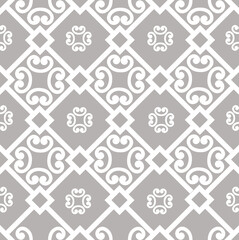 Abstract floral asian ornament. Seamless geometric pattern with swirl line ornament in oriental style.