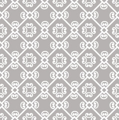 Abstract floral asian ornament. Seamless geometric pattern with swirl line ornament in oriental style.