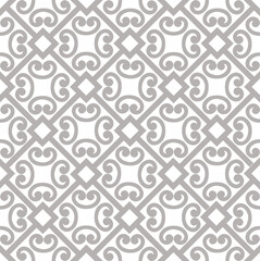 Fototapeta na wymiar Abstract floral asian ornament. Seamless geometric pattern with swirl line ornament in oriental style.