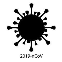 Illustration of silhouette coronavirus.