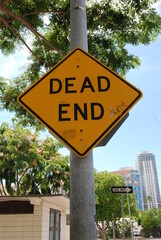 sign dead end warning 交通標識　