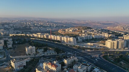 Pisgat zeev and neve Yaakov neighbourhood, Aerial
North Jerusalem, Israel, Drone, August 2020
