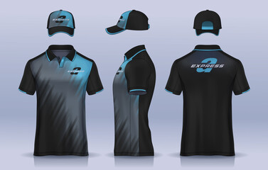 Corporate Work Shirts,t-shirt and cap templates design. uniform for company.