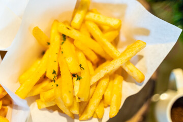 French fries with seasoning