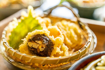 Deep fried vegetable tempura