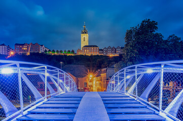 Fototapeta premium La belle ville de Thuin en Belgique