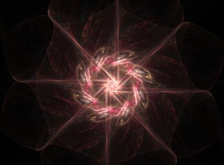 Obraz premium An abstract computer generated modern fractal design on dark background. Abstract fractal color texture. Digital art. Abstract Form & Colors. Abstract fractal element pattern for your design. 