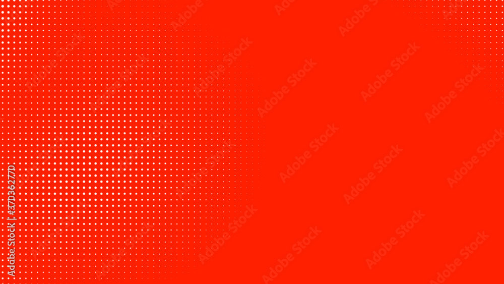 Poster dots halftone red white color pattern gradient texture with technology digital background. dots pop 