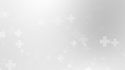 Abstract medical white gray cross pattern background.