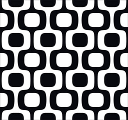 Seamless pattern with Ipanema Beach Sidewalk, Vector illustration.