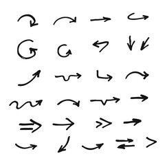 Vector set of hand drawn arrows