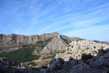Fototapeta premium Landscape of Sierra de Cadiz Grazalema natural park, Cadiz province, Andalusia, Spain.