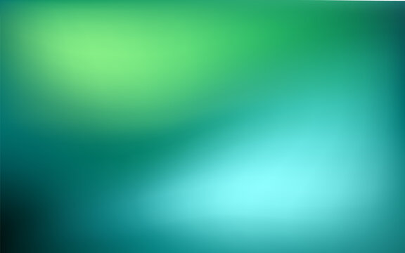 Abstract green and blue blurred gradient background with light. Nature backdrop. Vector illustration. Ecology concept for your graphic design, banner or website