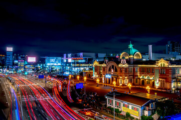 Fototapeta na wymiar Seoul station at night