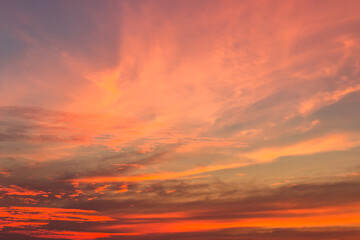 Obraz premium sunset in evening sky on twilight 