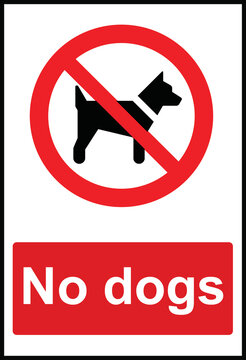 no dogs allowed sign vector