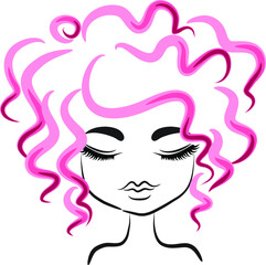 vector illustration beauty close eye face