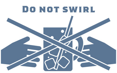 回し飲みすることを警告するアイコン