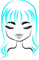 vector illustration beauty close eye face
