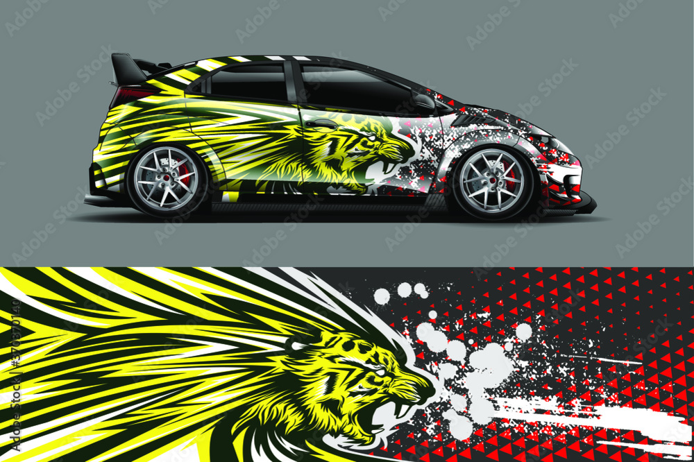 Canvas Prints car decal design vector kit. abstract background graphics for vehicle advertisement and vinyl wrap